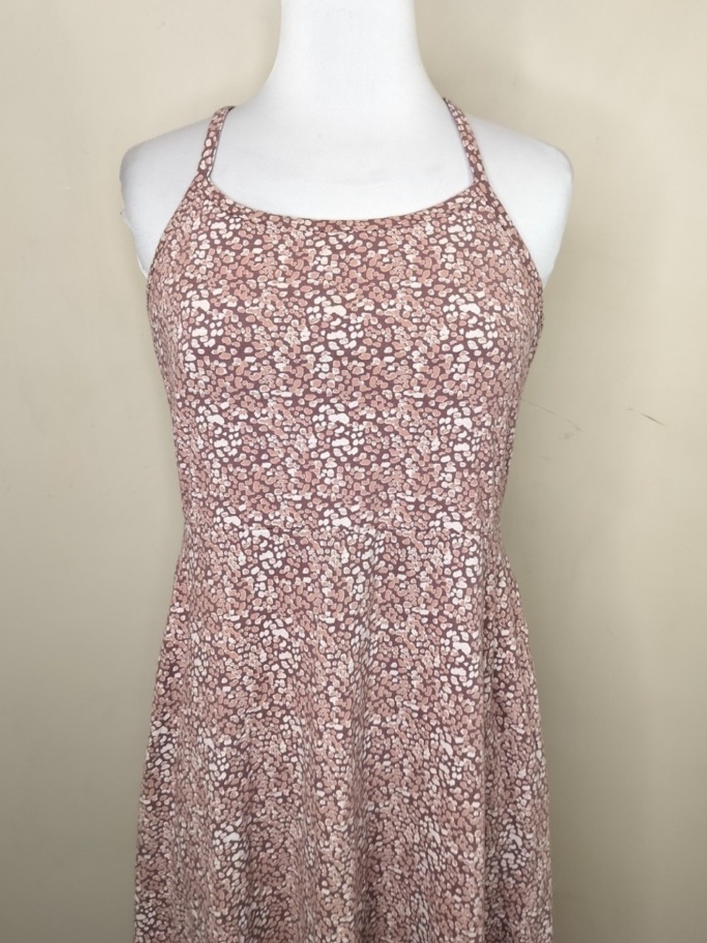 PACT Women’s Pink Floral Halter Organic Cotton Midi Dress - Picture 4 of 9